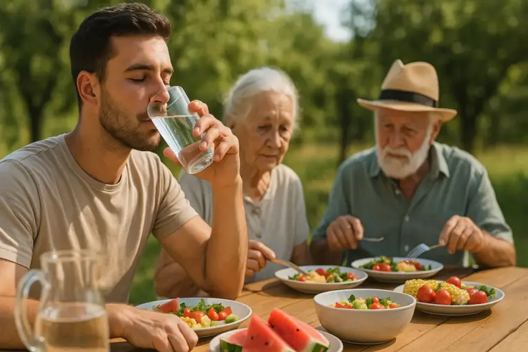 Bere durante i pasti d’estate: diluisce davvero la digestione?