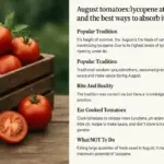 Pomodori d’agosto: il licopene al massimo e i modi migliori per assorbirlo