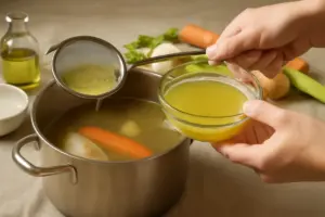 Come sgrassare il brodo fatto in casa: il passaggio che migliora gusto e salute