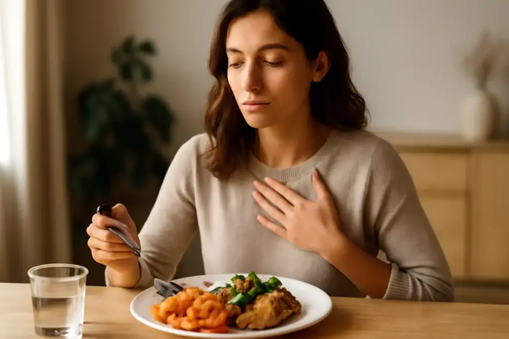 Ascolto del corpo a tavola: l’abitudine semplice che evita di alzarsi appesantiti